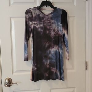 Art class tye dye long sleeve dress Size 10-12